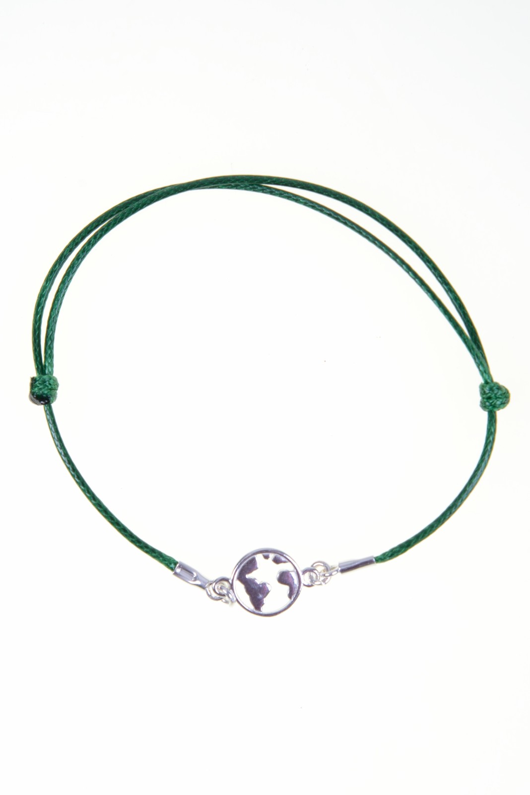 Bransoletka FUNCHAL  ze srebrną kulą ziemską