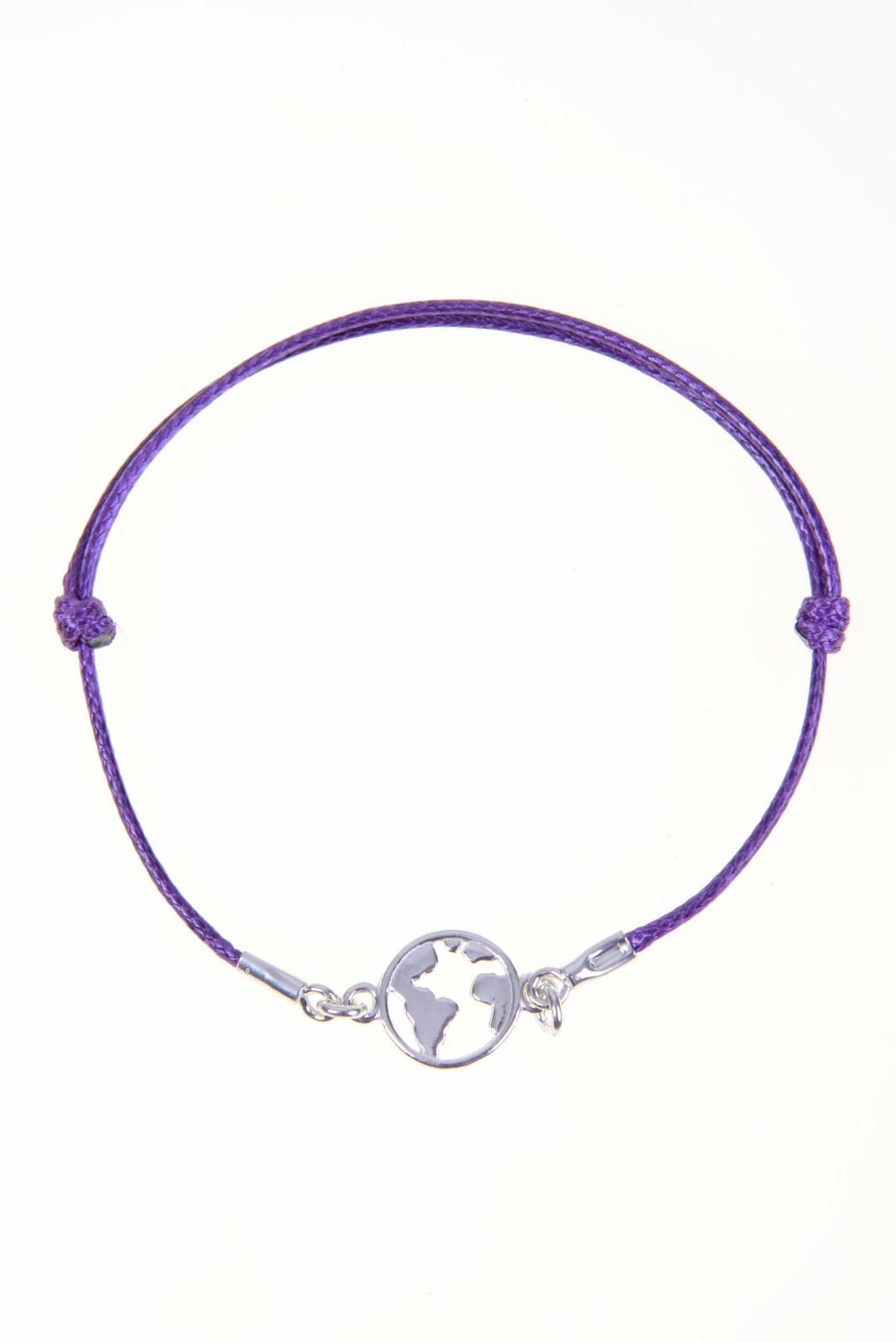 Bransoletka MIAMI ze srebrną kulą ziemską