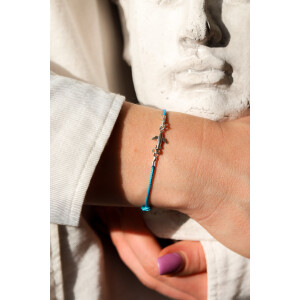 Bransoletka z srebnym samolotem